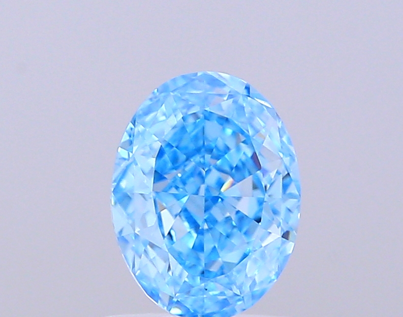 1.50 ct Oval Fancy Vivid Blue Lab-Grown Diamond