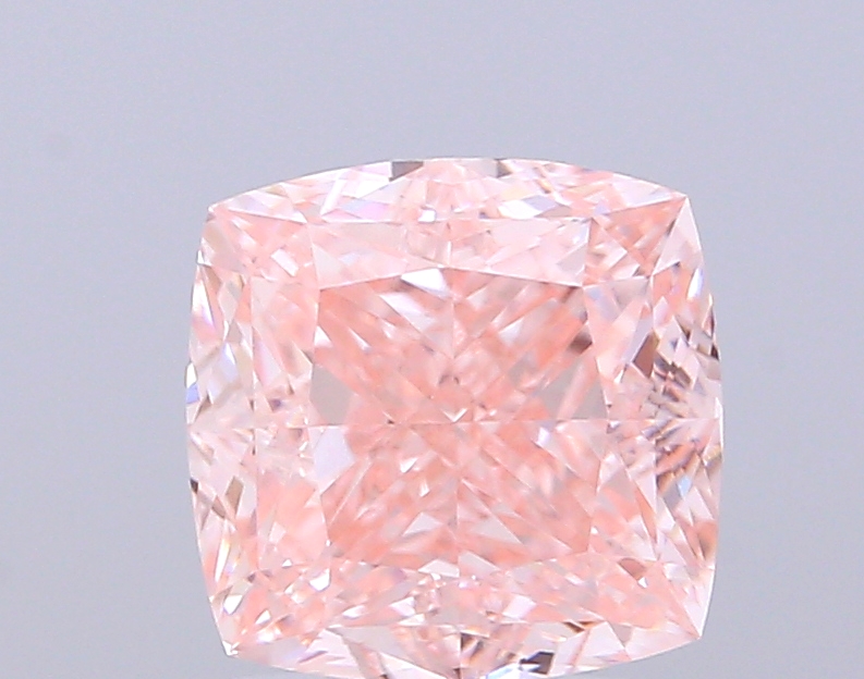 3.01 ct Cushion Fancy Vivid Pink Lab-Grown Diamond