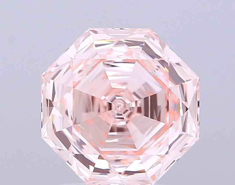 3.01 ct Octagonal Mixed Cut Fancy Intense Pink Lab-Grown Diamond