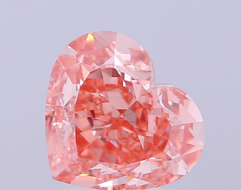 2.94 ct Pink (Intense) VS1 Heart Modified lab-grown diamond