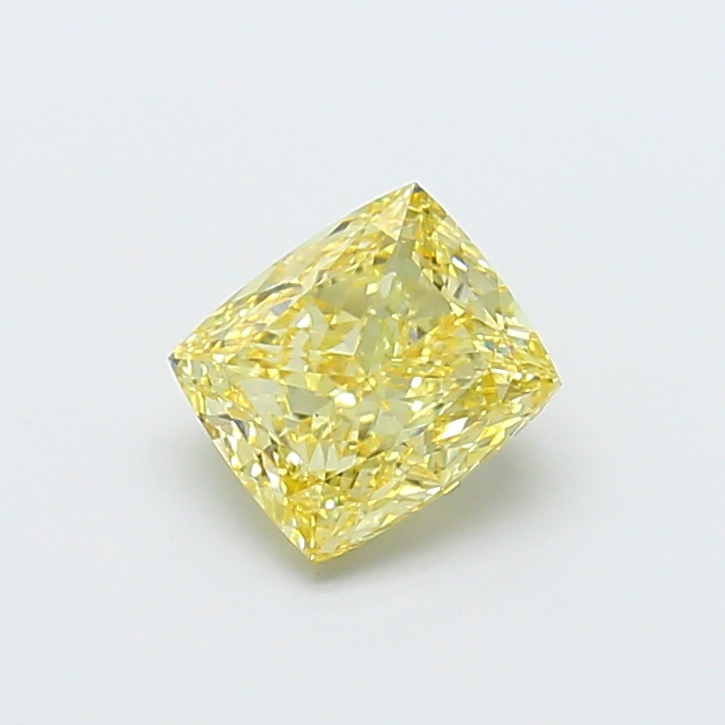 1.02 ct Cushion Fancy Vivid Yellow Lab-Grown Diamond