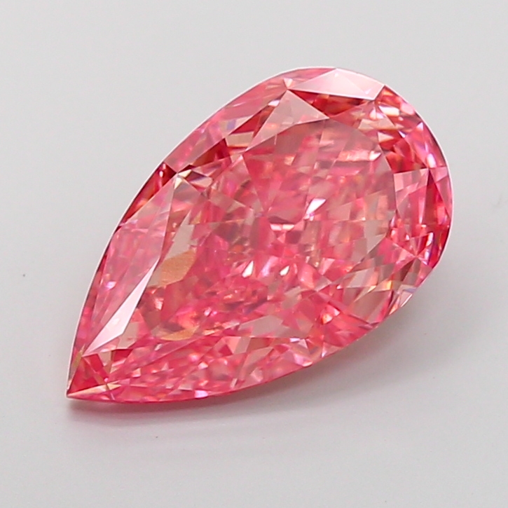 5.01 ct Pear Fancy Vivid Pink Lab-Grown Diamond