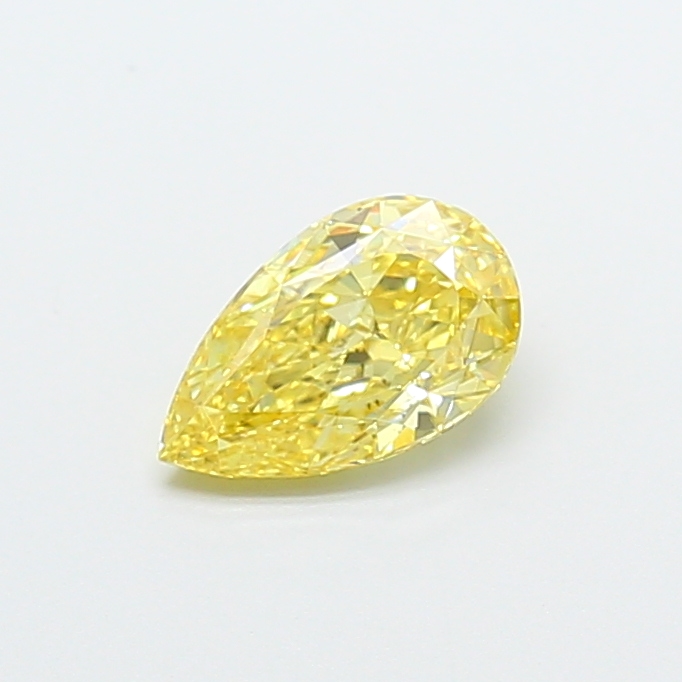1.02 ct Pear Fancy Vivid Yellow Lab-Grown Diamond