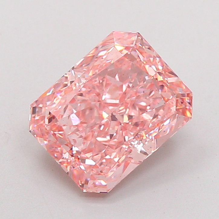 3.03 ct Radiant Fancy Intense Pink Lab-Grown Diamond