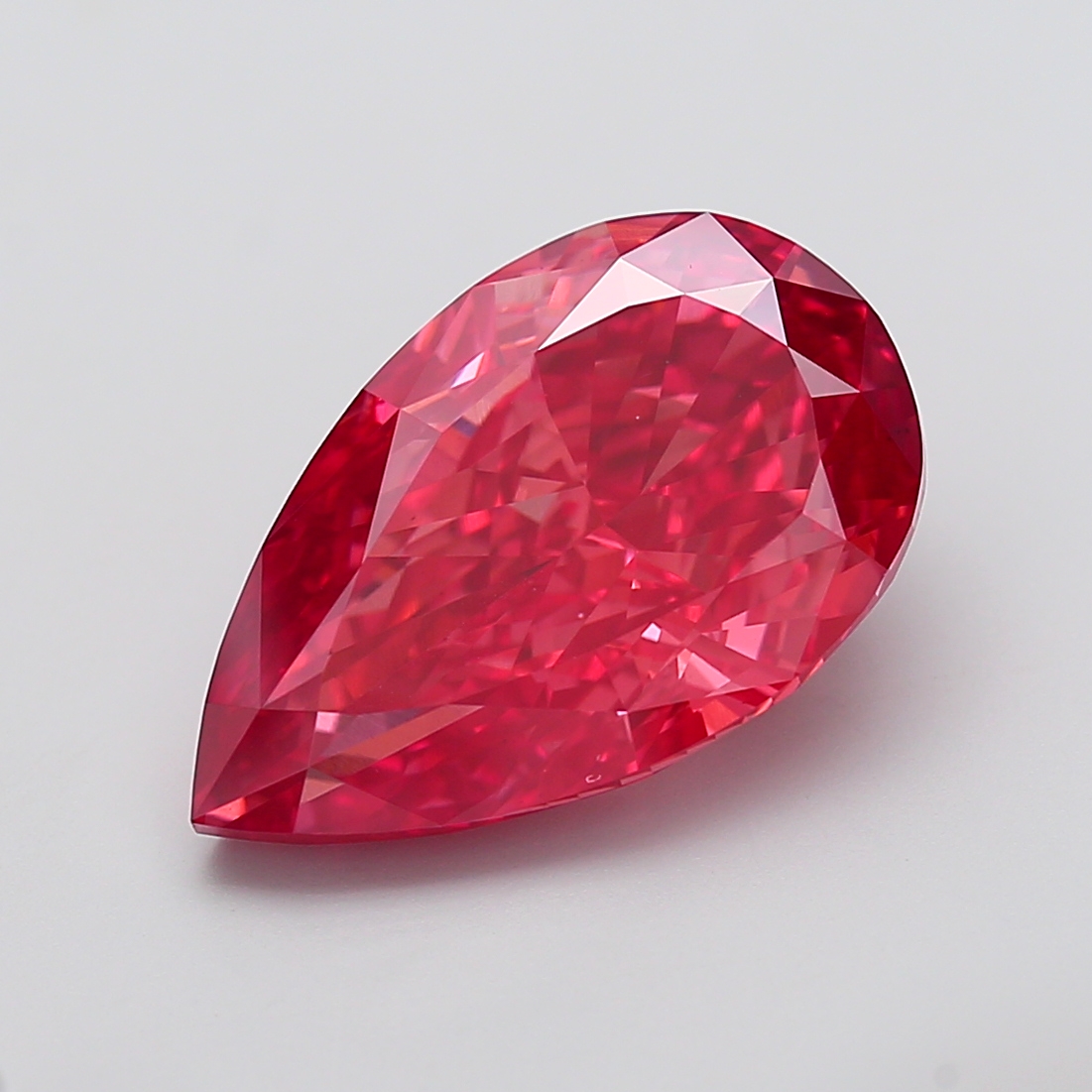10.01 ct Pear Fancy Vivid Red Lab-Grown Diamond