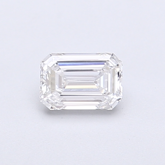 Actual 0.36 carat E Emerald lab-grown diamond