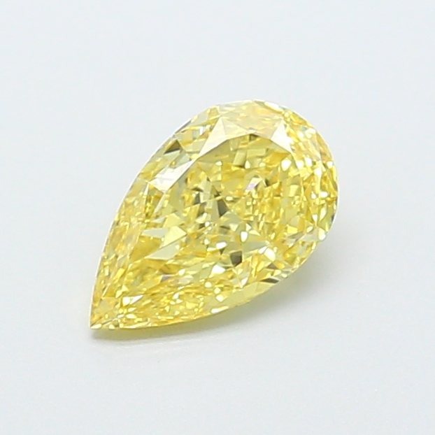 0.31 ct Pear Fancy Vivid Yellow Lab-Grown Diamond
