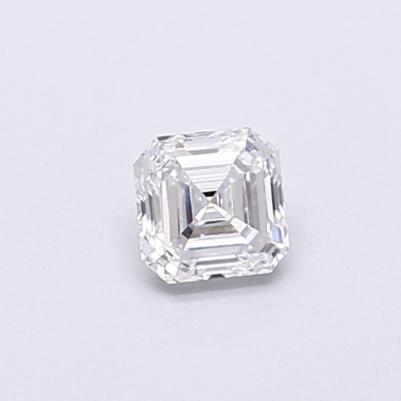Actual 0.29 carat D Asscher lab-grown diamond