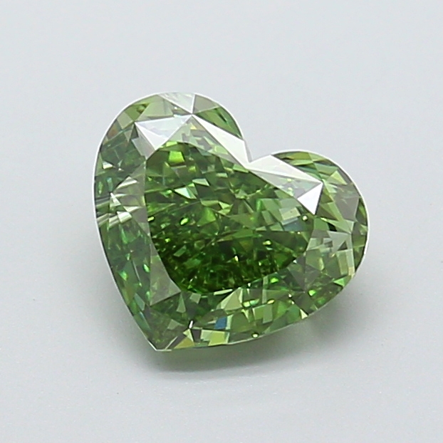 2.02 ct Heart Fancy Vivid Green Lab-Grown Diamond
