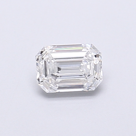 Actual 0.38 carat D Emerald lab-grown diamond