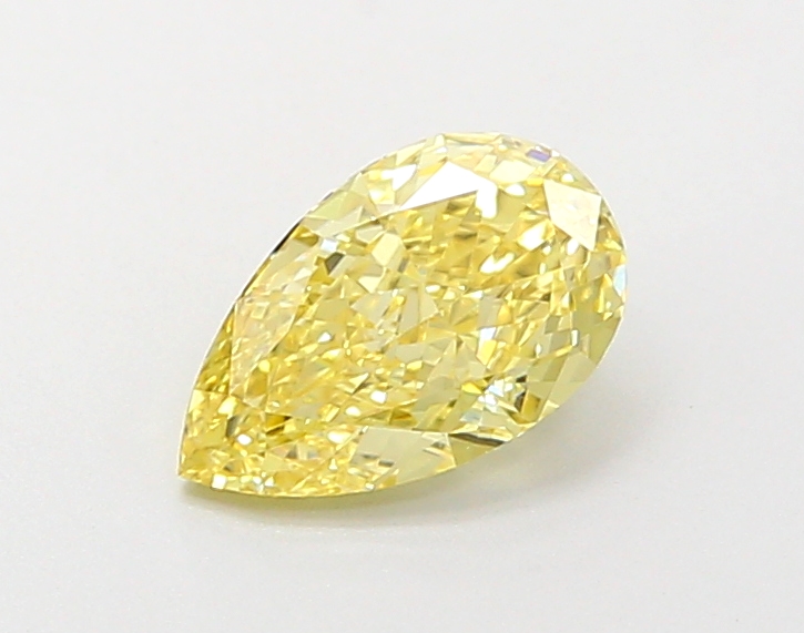 0.76 ct Pear Fancy Vivid Yellow Lab-Grown Diamond