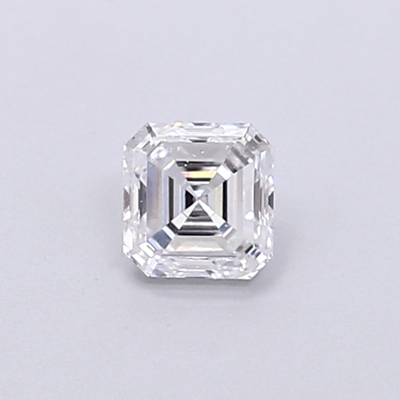 Actual 0.23 carat D VS1 Asscher lab-grown diamond