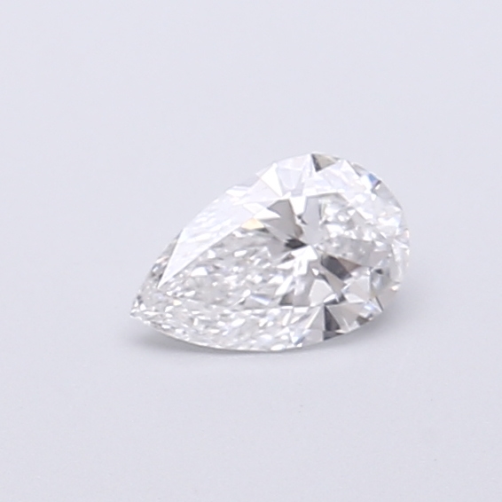 Actual 0.27 carat E Pear lab-grown diamond