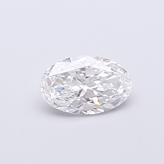 Actual 0.29 carat D Oval lab-grown diamond