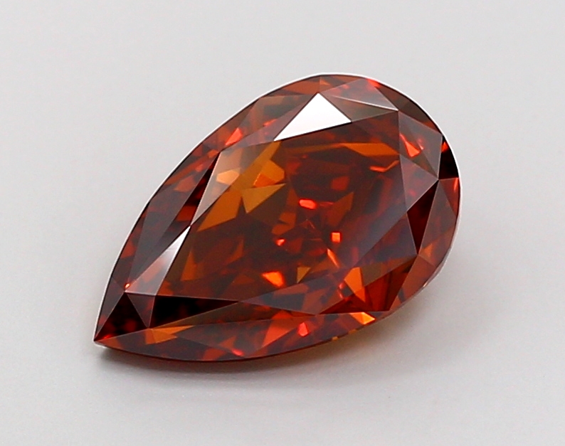 2.65 ct Pear Fancy Vivid Pink Lab-Grown Diamond