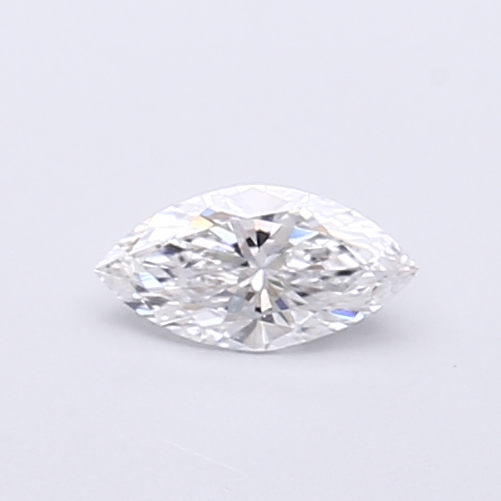 Actual 0.25 carat D Marquise lab-grown diamond