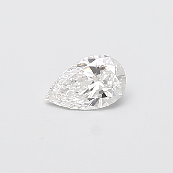 Actual 0.26 carat E Pear lab-grown diamond