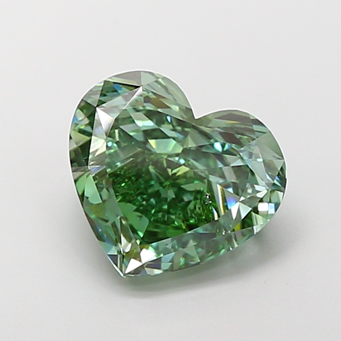 5.02 ct Heart Fancy Vivid Green Lab-Grown Diamond