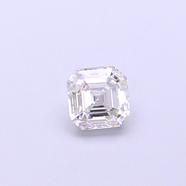 Actual 0.27 carat E Asscher lab-grown diamond