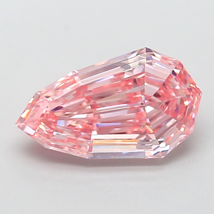 2.48 ct Pink (Intense) VS1 Modified Pear Step Cut lab-grown diamond