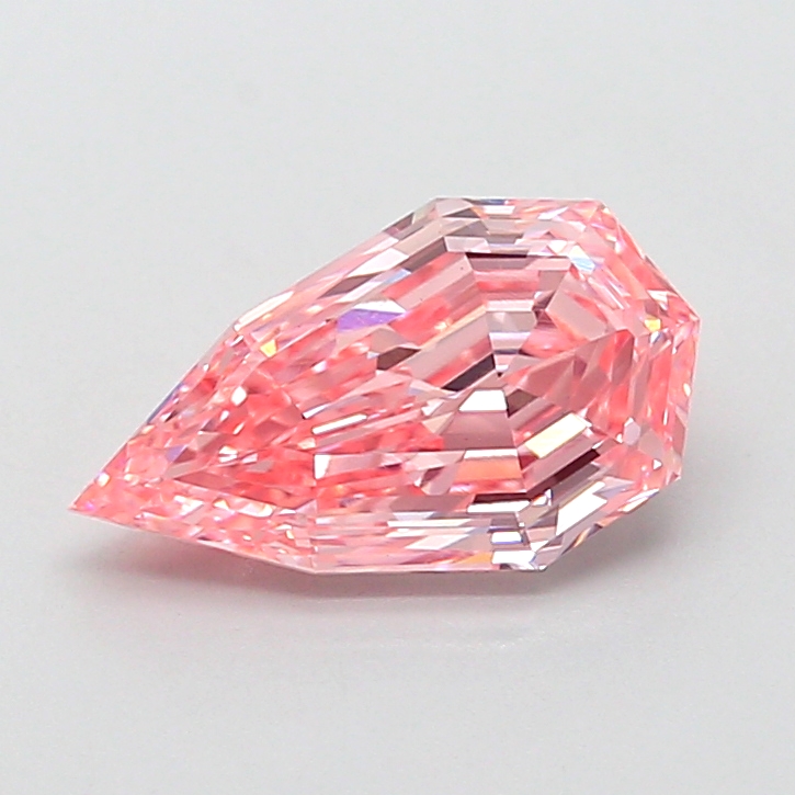 1.84 ct Pink (Vivid) VVS2 Modified Pear Step Cut lab-grown diamond