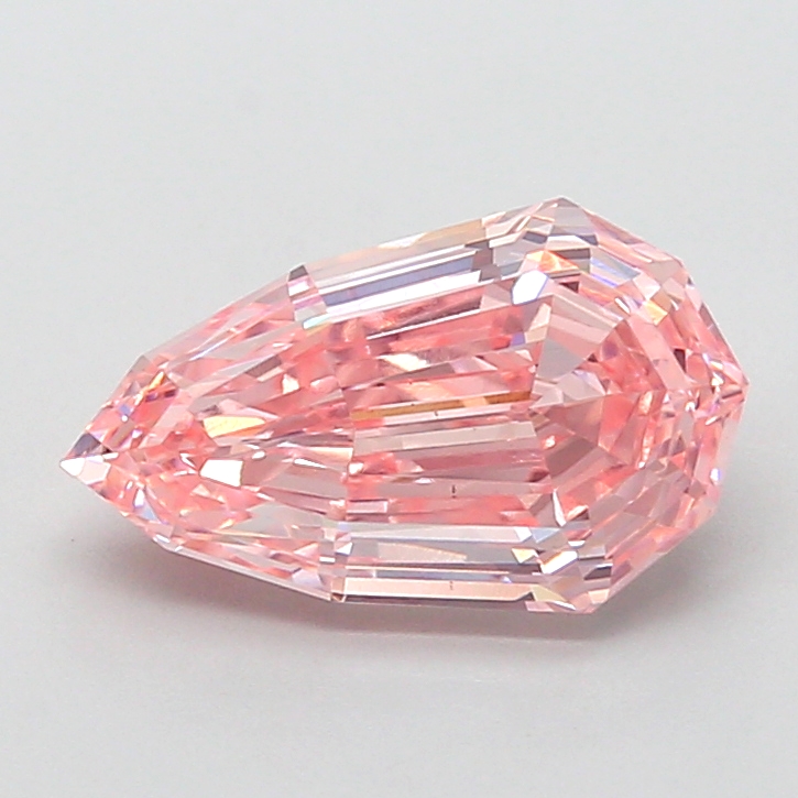 2.62 ct Pink (Intense) VS1 Modified Pear Step Cut lab-grown diamond