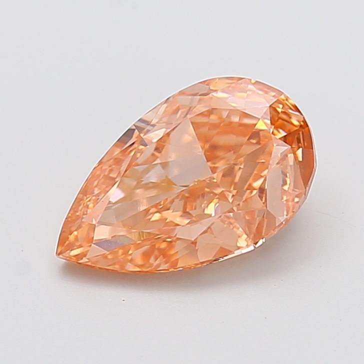 3.01 ct Orange (Intense) VVS2 Pear Modified lab-grown diamond