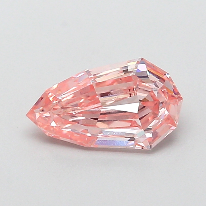 1.50 ct Pink (Intense) VS2 Modified Pear Step Cut lab-grown diamond