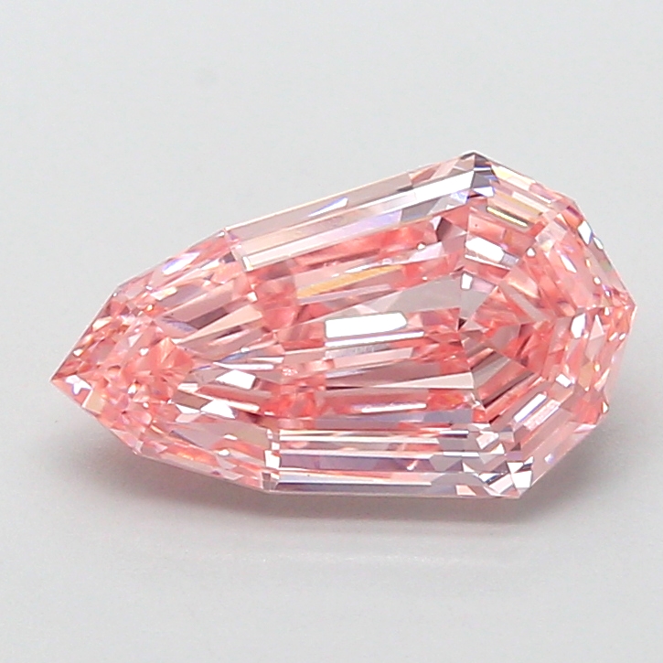2.47 ct Pink (Intense) VS1 Modified Pear Step Cut lab-grown diamond