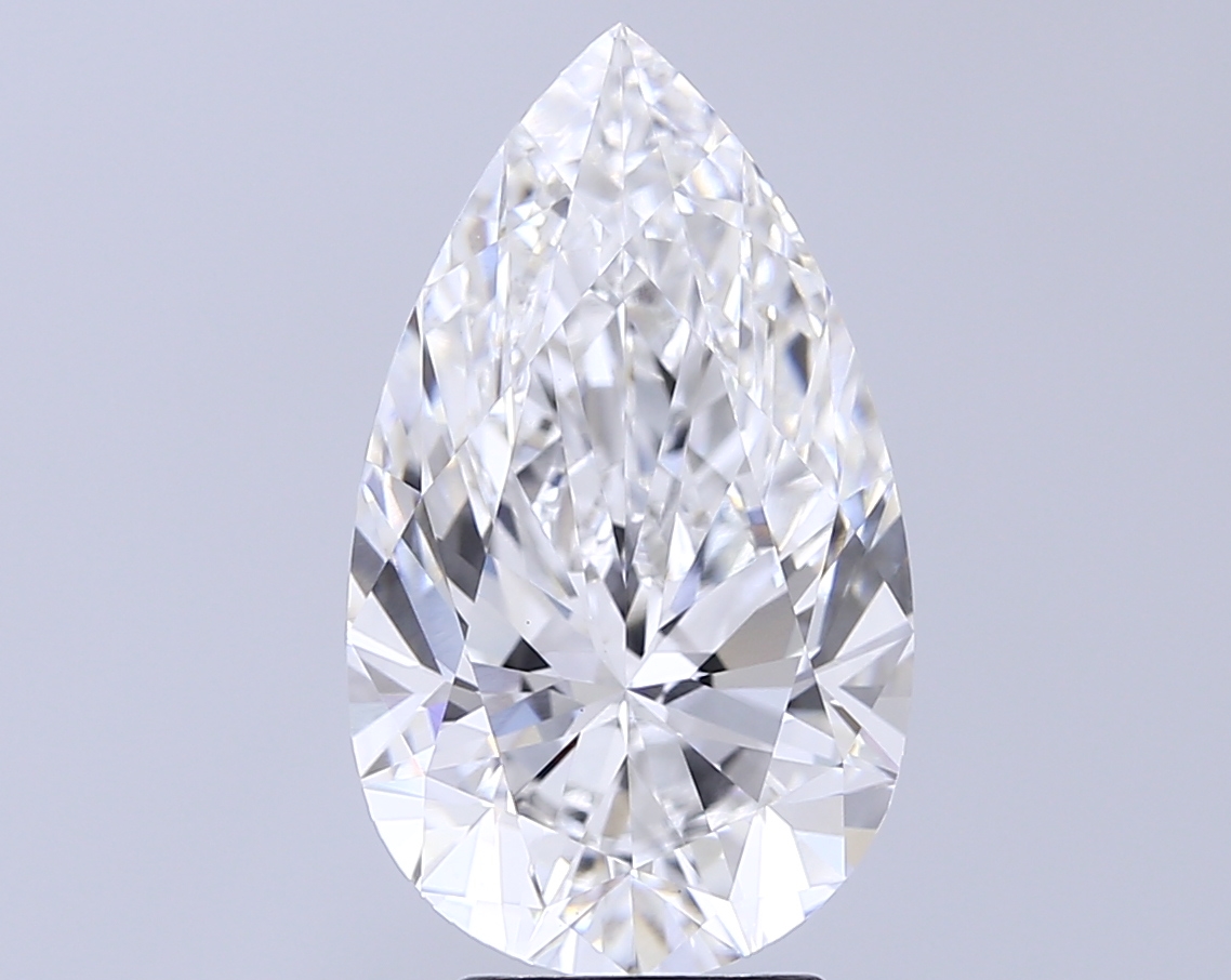 5.08 ct F VVS2 Pear Brilliant lab-grown diamond