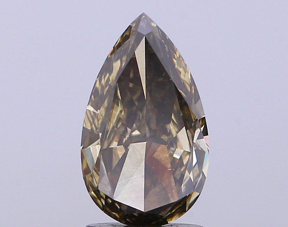2.00 ct Pear, Fancy Vivid Brown VS1 CVD