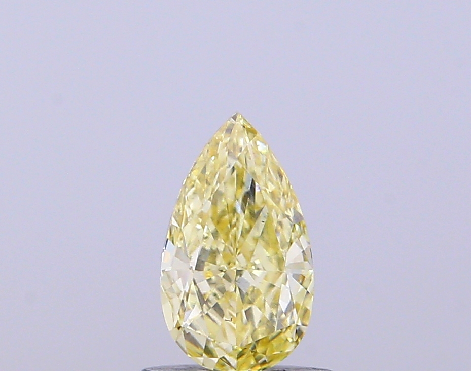 0.86 ct Pear, Fancy Intense Yellow VS1 CVD