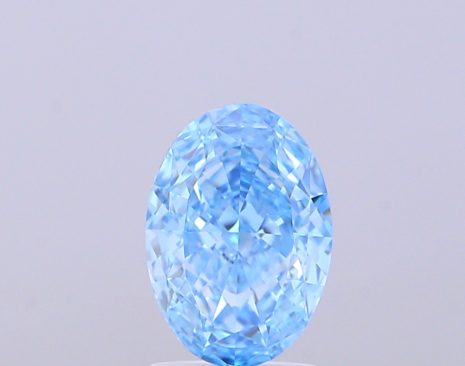 1.51 ct Oval, Fancy Vivid Blue VS1 IGI HPHT
