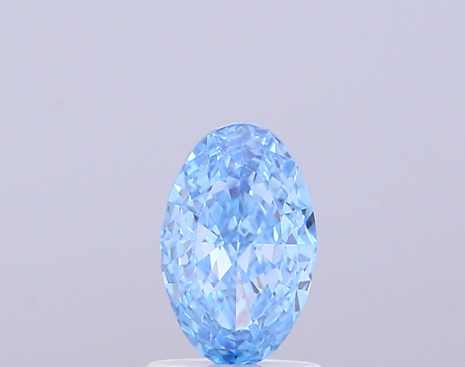 1.00 ct Oval, Fancy Vivid Blue VVS2 IGI CVD