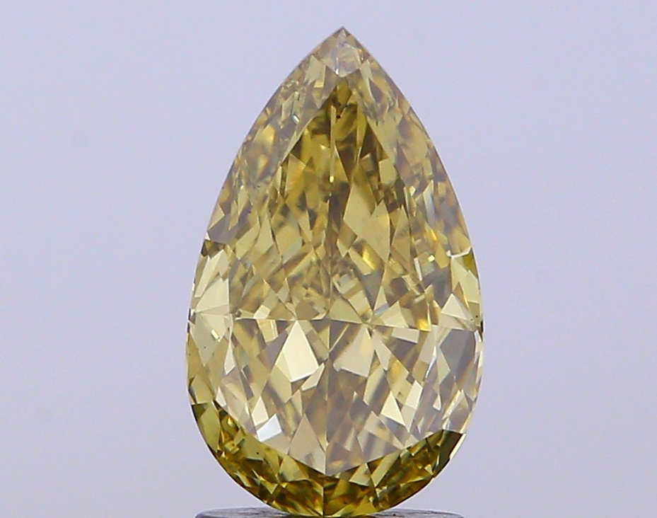 2.11 ct Pear, Fancy Vivid Brown VS1 CVD