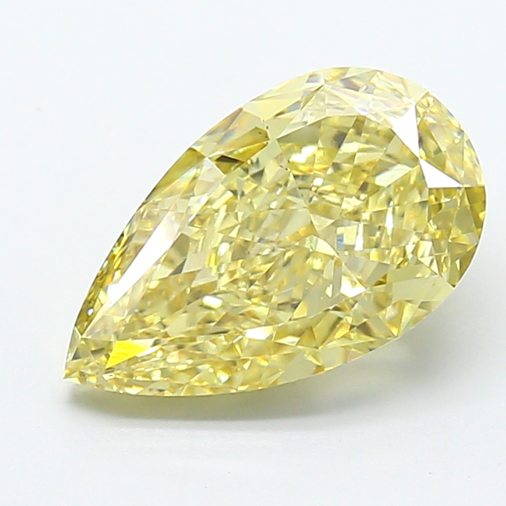 5.02 ct Pear Fancy Intense Yellow Lab-Grown Diamond