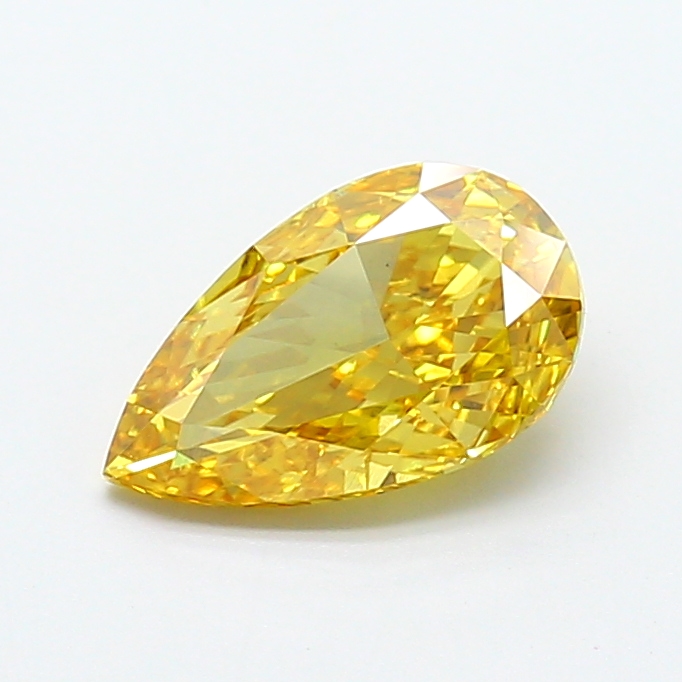 2.01 ct Pear, Fancy Vivid Brownish Yellow VS2 IGI CVD