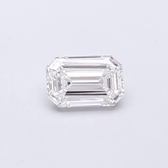 Actual 0.25 carat D Emerald lab-grown diamond