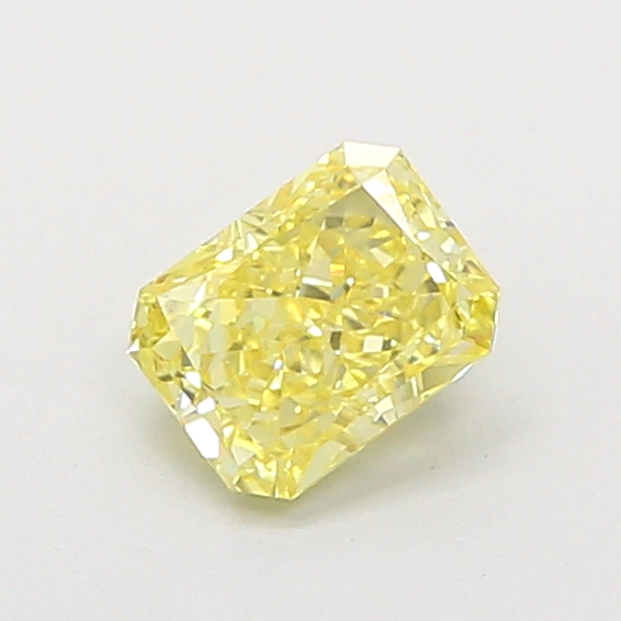 0.65 ct Radiant Fancy Vivid Yellow Lab-Grown Diamond