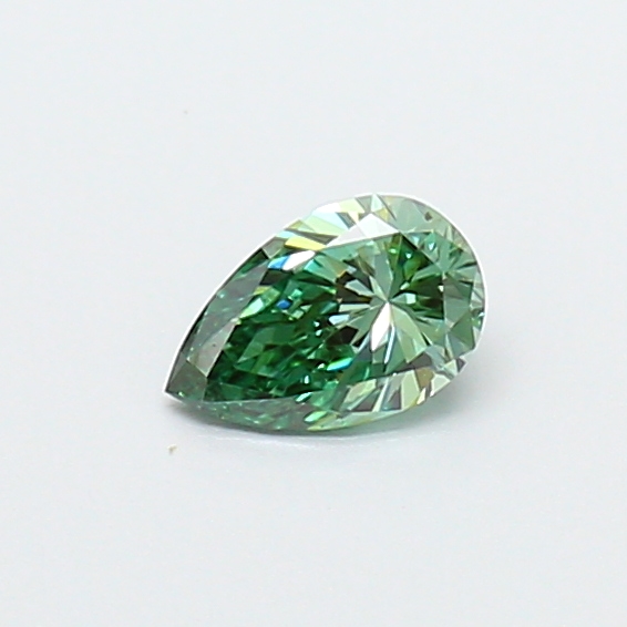 0.27 ct Pear Fancy Vivid Green Lab-Grown Diamond