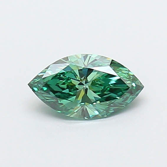 0.43 ct Marquise Fancy Vivid Green Lab-Grown Diamond