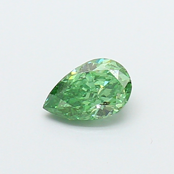 0.31 ct Pear Fancy Vivid Green Lab-Grown Diamond