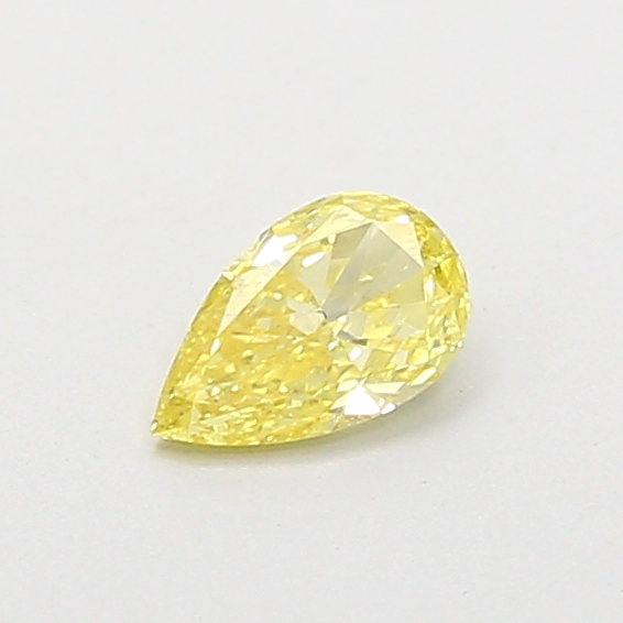0.30 ct Pear Fancy Vivid Yellow Lab-Grown Diamond