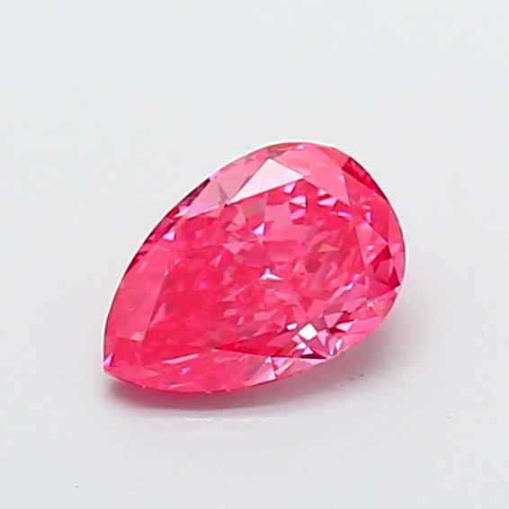 0.63 ct Pear Fancy Vivid Pink Lab-Grown Diamond