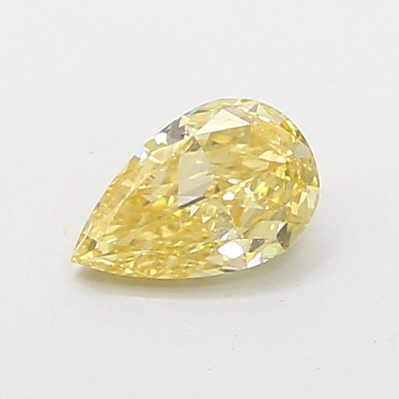 0.52 ct Pear Fancy Vivid Yellow Lab-Grown Diamond