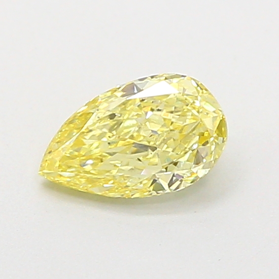 0.60 ct Pear Fancy Vivid Yellow Lab-Grown Diamond