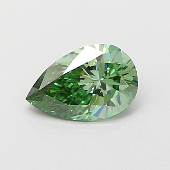 0.47 ct Pear Fancy Vivid Green Lab-Grown Diamond