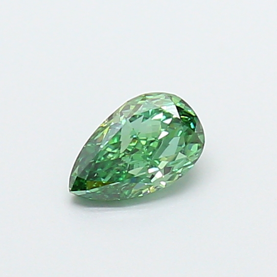 0.31 ct Pear Fancy Vivid Green Lab-Grown Diamond