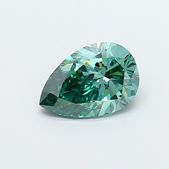 0.43 ct Pear Fancy Vivid Green Lab-Grown Diamond