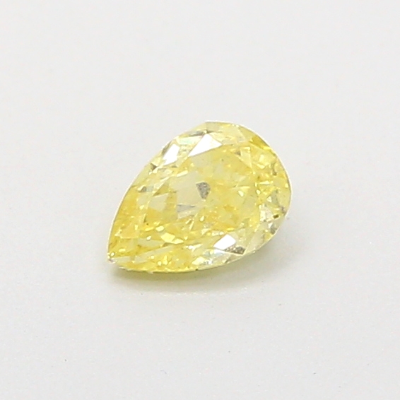 0.31 ct Pear Fancy Vivid Yellow Lab-Grown Diamond